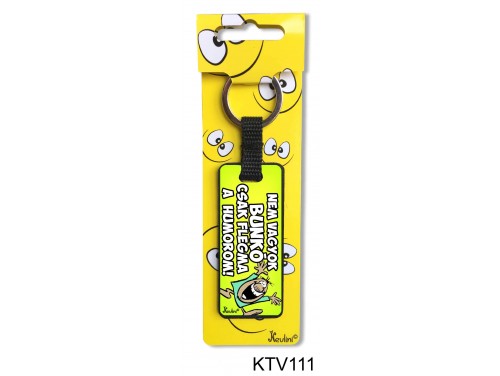 (KTV111) Vicces Kulcstartó 7,5 cm - Nem vagyok bunkó - Vicces Ajándékok